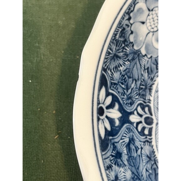 Vintage Japanese Set Of 2 Rice Soup Bowl Blue/White Flowers Design Home Decor - Picture 9 of 10